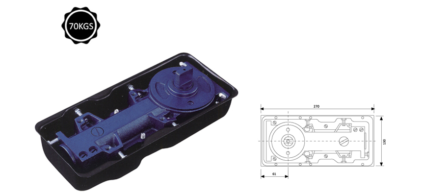 Floor hinge,Two Stage Speed Adjustable